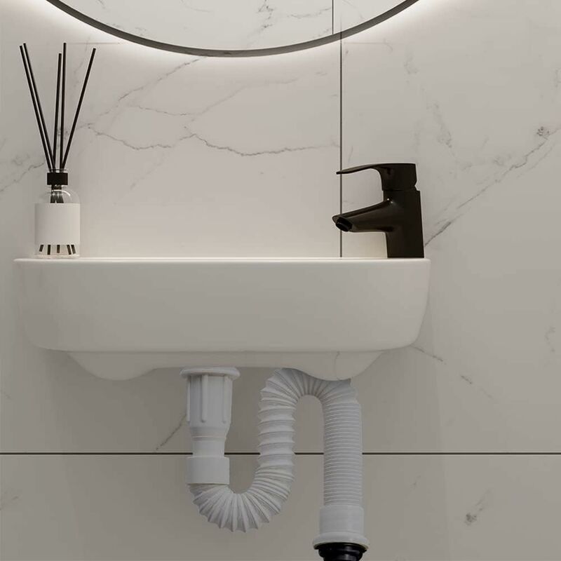 Sink Drain, Space-Saving Drain, Flexible Sink Drain, Sink Drain, Extendable From 40 To 80 Cm V1188-MS-227-0457