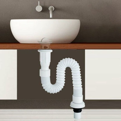 Sink Drain, Space-Saving Drain, Flexible Sink Drain, Sink Drain, Extendable From 40 To 80 Cm V1188-MS-227-0457