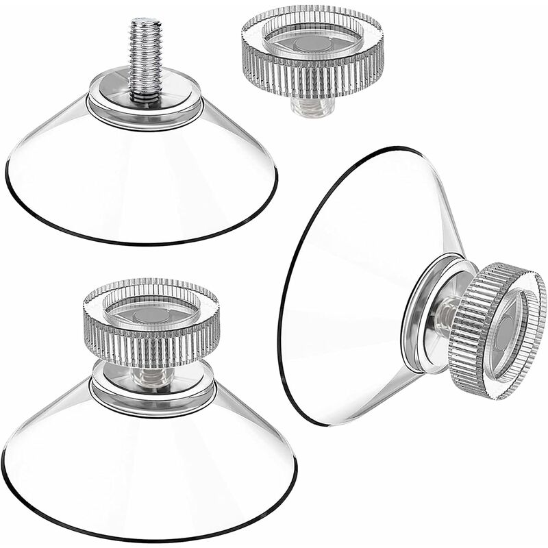Suction Cup 25 pcs Set Suction Cups 40 Mm M4 - Transparent Suction Knobs With Knurled Nut V1188-MS-227-0463