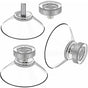 Suction Cup 25 pcs Set Suction Cups 40 Mm M4 - Transparent Suction Knobs With Knurled Nut V1188-MS-227-0463