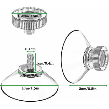 Suction Cup 25 pcs Set Suction Cups 40 Mm M4 - Transparent Suction Knobs With Knurled Nut V1188-MS-227-0463