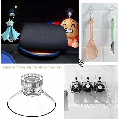 Suction Cup 25 pcs Set Suction Cups 40 Mm M4 - Transparent Suction Knobs With Knurled Nut V1188-MS-227-0463