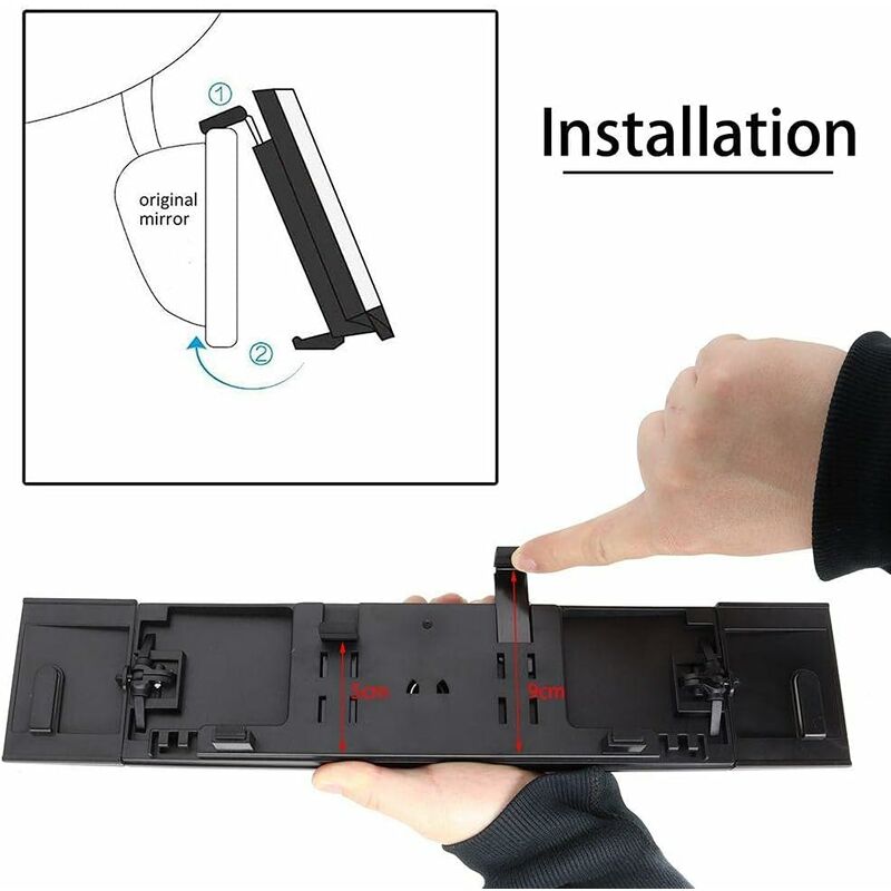 Rearview Mirror, Car Interior Rearview Mirror Wide Angle Car Interior Rearview Mirror Universal Foldable V1188-MS-227-0467