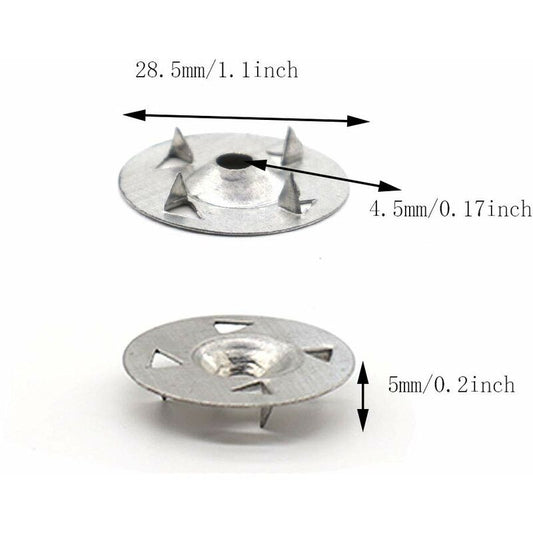 200 pcs 4-Prong Washers For Extruded Plasterboard, Thermal Insulation And Fixed Back Plate 28Mm V1188-MS-227-0468