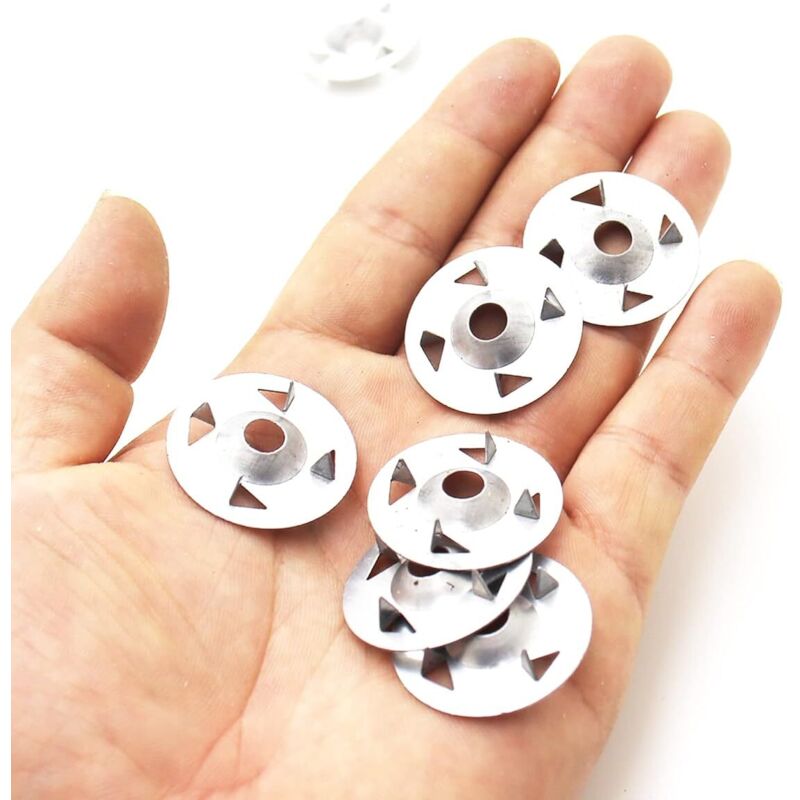 200 pcs 4-Prong Washers For Extruded Plasterboard, Thermal Insulation And Fixed Back Plate 28Mm V1188-MS-227-0468