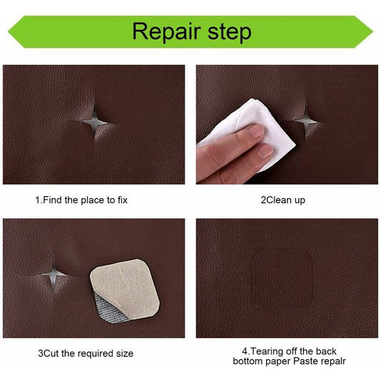 Leather Repair Patch, 1 ROll Self Adhesive Pu Leather Repair Patch First Aid Kit For Car Seat Sofa Furniture V1188-MS-227-0473