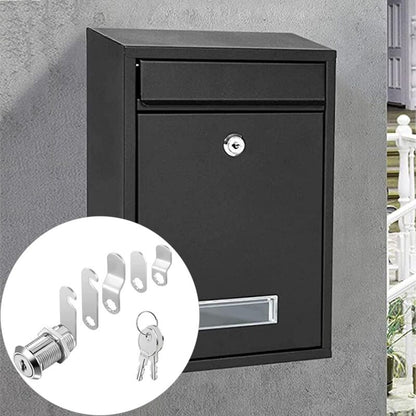 16Mm Cylinder Security Mailbox Lock With 5 Different Lock Plates And 2 Keys, Cabinet Cam Lock, Locker, V1188-MS-227-0474