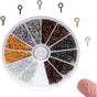 600 Pieces Mini Eye Screw Eyelets Screw Hooks For Jewelry Making Diy Crafts Beads, 6 Colors, 8Mm4Mm V1188-MS-227-0476