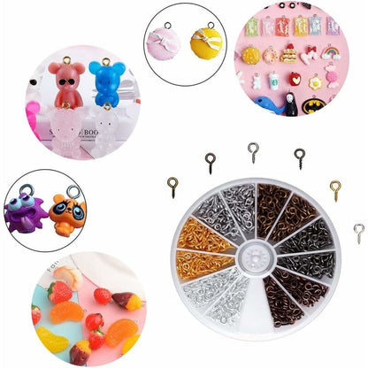 600 Pieces Mini Eye Screw Eyelets Screw Hooks For Jewelry Making Diy Crafts Beads, 6 Colors, 8Mm4Mm V1188-MS-227-0476