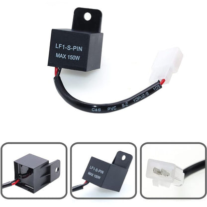 Motorcycle LED Flash Relay 12V 2 Pin Lf1-S-Pin Max 150W 12 Volt Center Light Car Relay V1188-MS-227-0480