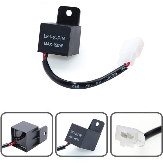 Motorcycle LED Flash Relay 12V 2 Pin Lf1-S-Pin Max 150W 12 Volt Center Light Car Relay V1188-MS-227-0480