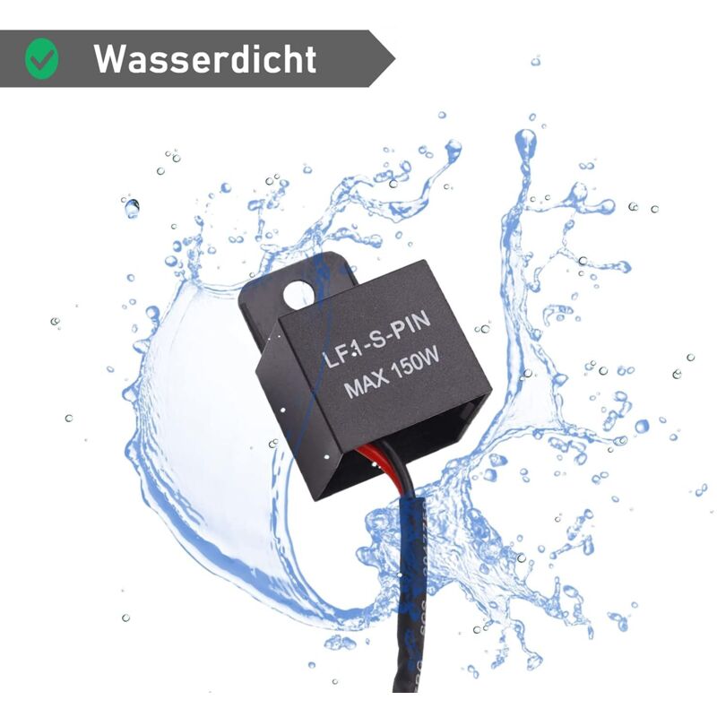Motorcycle LED Flash Relay 12V 2 Pin Lf1-S-Pin Max 150W 12 Volt Center Light Car Relay V1188-MS-227-0480