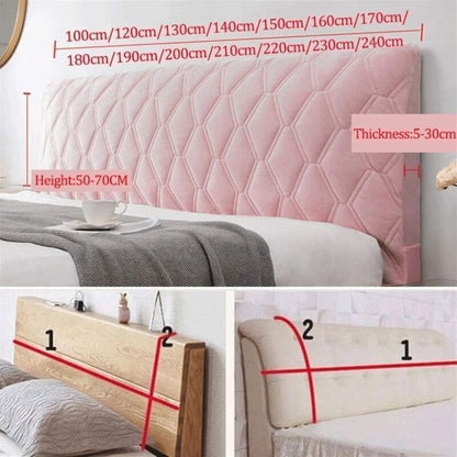 Headboard Cover 140, Headboard Cover Protector With Stretch Side, Washable Dustproof Headboard Cover (Color : V1188-MS-227-0486