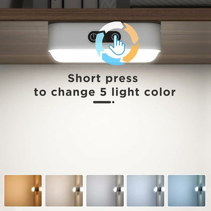 LED Closet Light Dimmable Rechargeable 2000Mah Wireless, LED Strip Light With 5 Lighting Colors For Wardrobe V1188-MS-227-0489