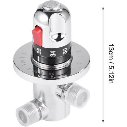 Hot Cold Water Mixer Valve Solid Brass Thermostatic Mixer Valve Fixed Temperature Mixing Valve For Kitchen V1188-MS-227-0500
