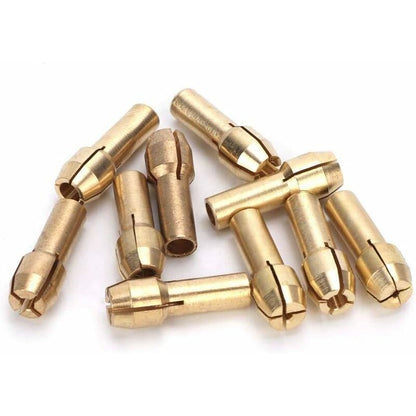 10 pcs Collet Chuck 0.5-3.2Mm Mini Brass Collet Chucks Electric Chucks ROtary Tool Accessories(Tail Diameter V1188-MS-227-0505
