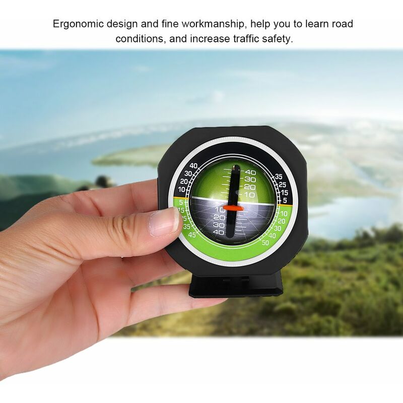 4X4 Inclinometer, Car Inclinometer, Outdoor Auto Mini Compact Compass Luminous LED Car Compass Angle Slope V1188-MS-227-0506