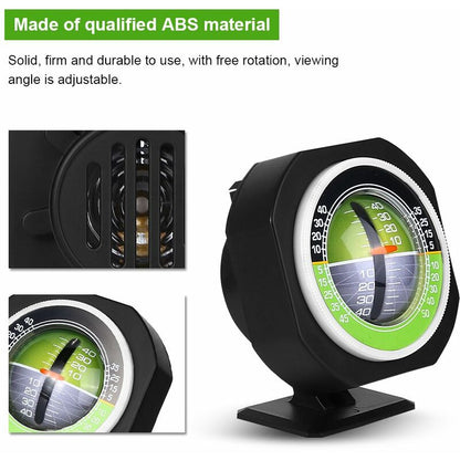 4X4 Inclinometer, Car Inclinometer, Outdoor Auto Mini Compact Compass Luminous LED Car Compass Angle Slope V1188-MS-227-0506