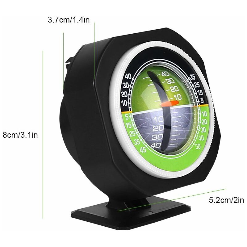 4X4 Inclinometer, Car Inclinometer, Outdoor Auto Mini Compact Compass Luminous LED Car Compass Angle Slope V1188-MS-227-0506
