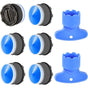 6 pcs, M18.5 Aerator, Kitchen Bathroom Nozzle, Plastic Sink Faucet Aerator For Water Saving With 2 Wrench, V1188-MS-227-0510