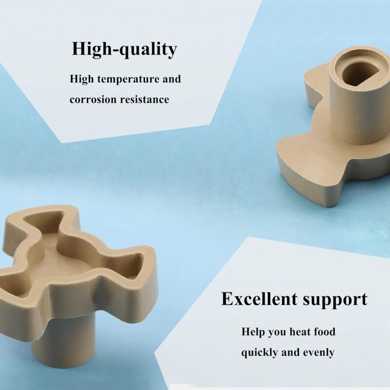 2 pcs Microwave Turntable Coupler Shaft Tray Coupler Bracket For Microwave Turntable ROller Guide Coupling V1188-MS-227-0512
