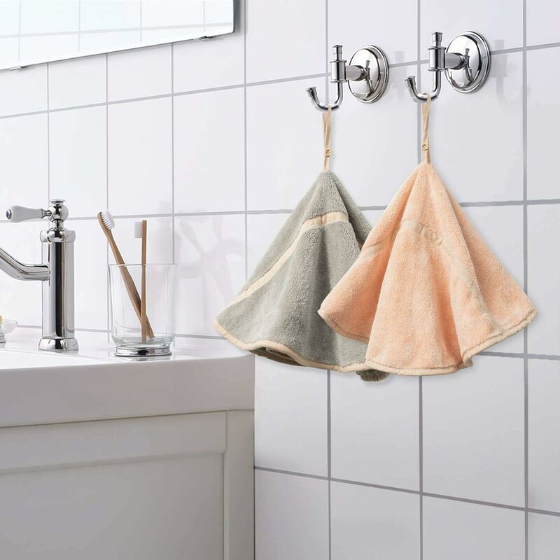 4 Pack Hanging Hand Towels With Hanging Loop Absorbent Coral Fleece Bathroom Towels Soft Thick Dishcloth V1188-MS-227-0519