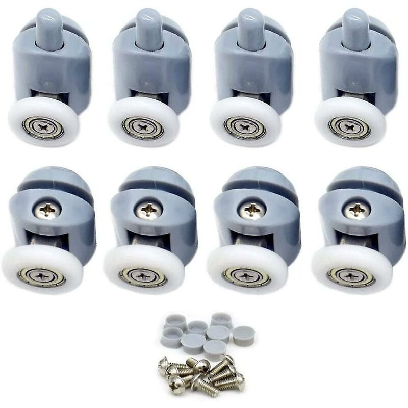 Shower Door ROllers 8 Pieces Shower Door ROllers 23Mm Shower Door ROllers Shower Cabin ROllers For Bathroom, V1188-MS-227-0521