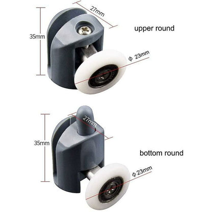 Shower Door ROllers 8 Pieces Shower Door ROllers 23Mm Shower Door ROllers Shower Cabin ROllers For Bathroom, V1188-MS-227-0521