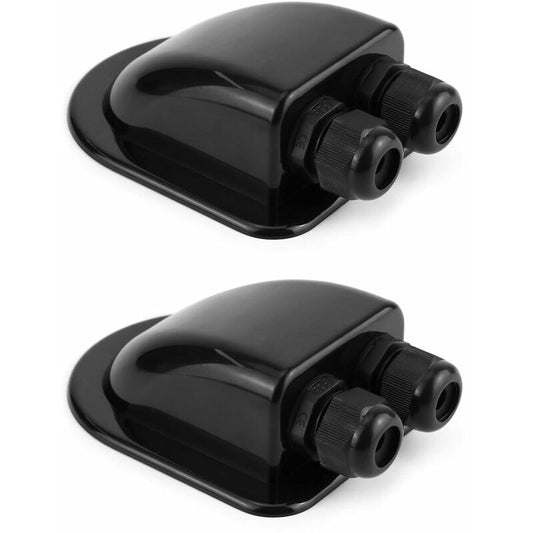 2 pcs Ip68 ROof Gland Solar Waterproof Cable Entry Box Weatherproof Double Cable Gland, Caravan And Boat Abs V1188-MS-227-0523
