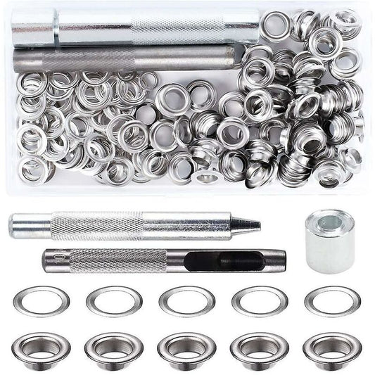 Grommets Eyelets Tools Metal Grommet Kit Eyelet With Tools Eyelet For Canvas Tarpaulin Tent Repair (8Mm) V1188-MS-227-0524