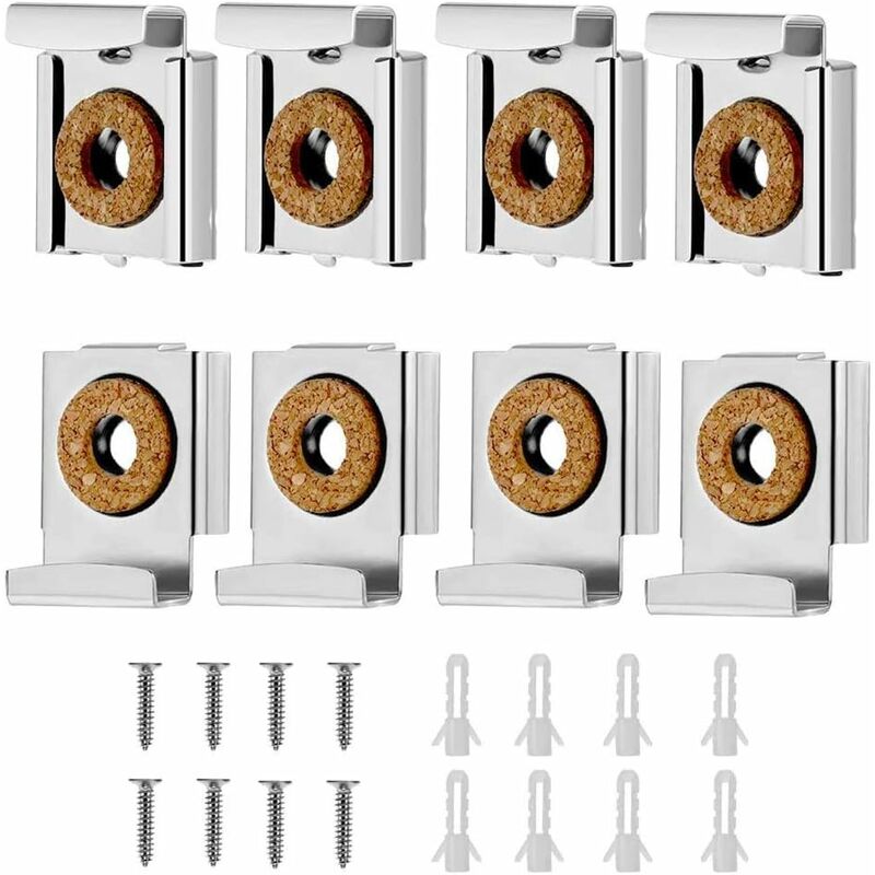 Wall Mount Mirror Bracket, Mirror Holders, Adjustable Wall Mount Mirror Clip Mirror Clamp, For Wall Mirror For V1188-MS-227-0527
