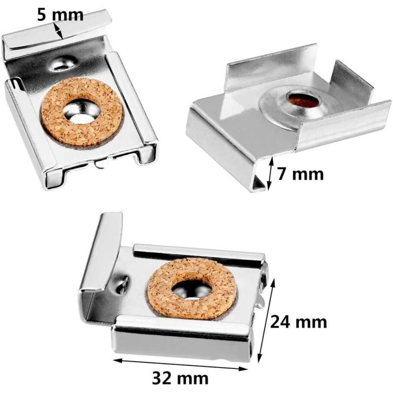 Wall Mount Mirror Bracket, Mirror Holders, Adjustable Wall Mount Mirror Clip Mirror Clamp, For Wall Mirror For V1188-MS-227-0527