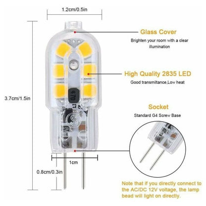 G4 LED Bulb, 5-Pack Warm White 30W Halogen Bulbs Equivalent, 3W G4 LED Bulb Energy Saving For Range Hood V1188-MS-227-0528