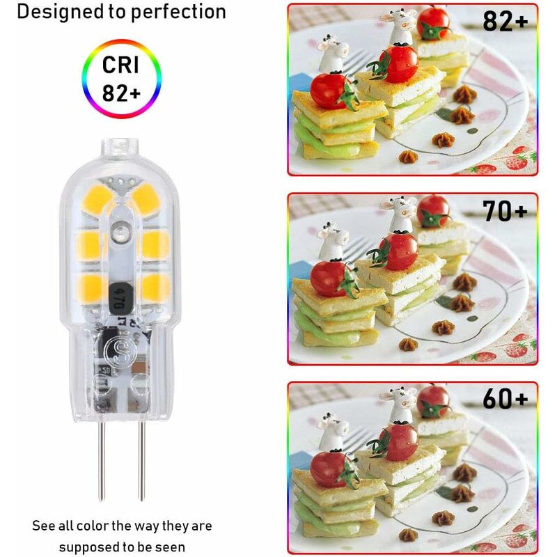 G4 LED Bulb, 5-Pack Warm White 30W Halogen Bulbs Equivalent, 3W G4 LED Bulb Energy Saving For Range Hood V1188-MS-227-0528