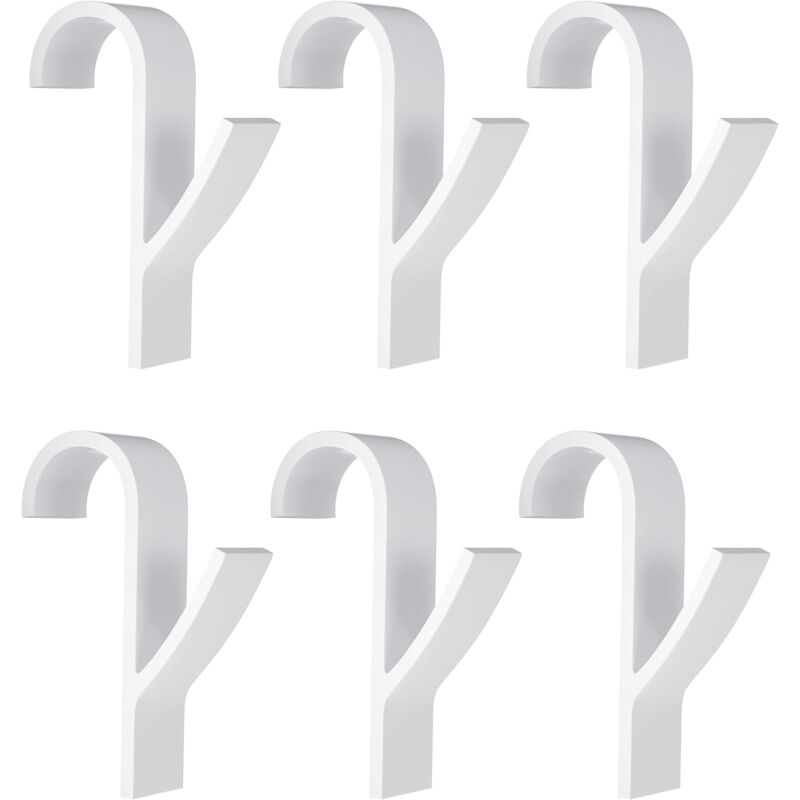 Towel Radiator 6 Pieces, Towel Hook For Radiator, Towel Dryer Hook, White Plastic V1188-MS-227-0531