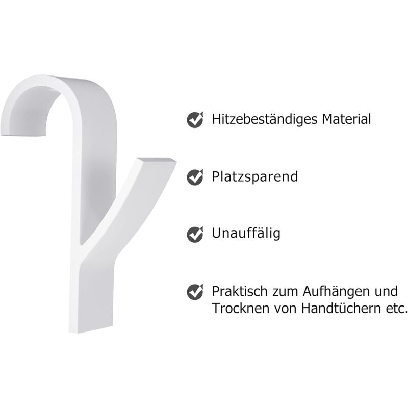 Towel Radiator 6 Pieces, Towel Hook For Radiator, Towel Dryer Hook, White Plastic V1188-MS-227-0531