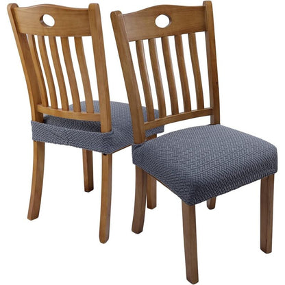 4 pcs Stretch Chair Covers Jacquard Embossed Removable Washable For Dining ROom Kitchen Office Hotel (With V1188-MS-227-0535