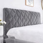 Headboard Cover, Protector Slipcover With Stretch Side, Washable Dustproof Cover (Color : DArk Gray, Size : V1188-MS-227-0542