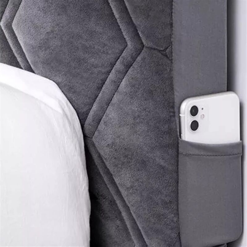 Headboard Cover, Protector Slipcover With Stretch Side, Washable Dustproof Cover (Color : DArk Gray, Size : V1188-MS-227-0542