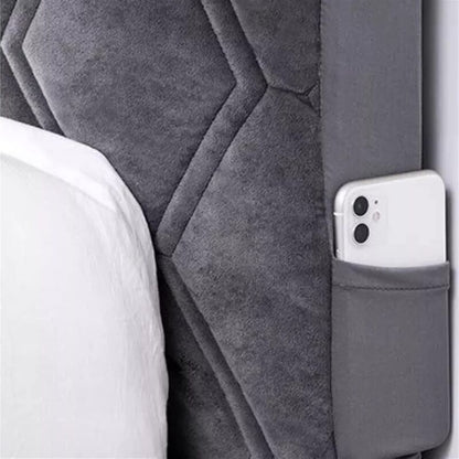Headboard Cover, Protector Slipcover With Stretch Side, Washable Dustproof Cover (Color : DArk Gray, Size : V1188-MS-227-0542