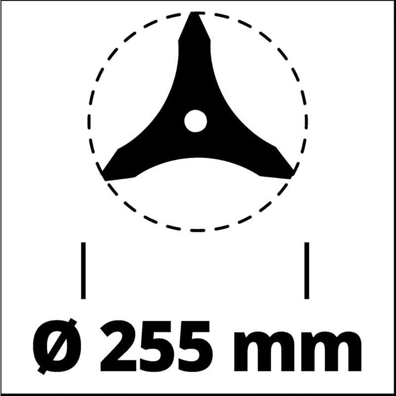 Brushcutter 225 Brushcutter Blade (Compatible With Brushcutters, Diameter 255 Mm) V1188-MS-227-0544