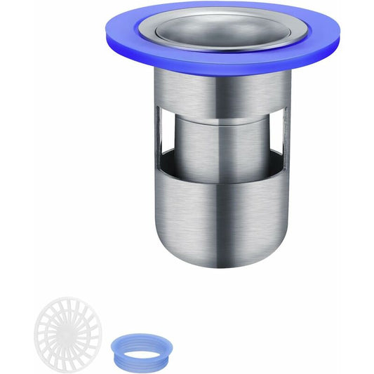 Shower Drain, Anti-Odor Shower Stopper, 304 Stainless Steel Shower Grate, Double Sealed Drain Shower Hair V1188-MS-227-0546