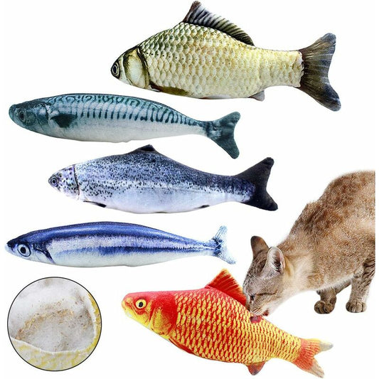 5 pcs Catnip Toys Fish, 20Cm Catnip Cat Toys, Catnip Fish, Simulation Plush Fish, Plush Fish, Interactive Cat V1188-MS-227-0548