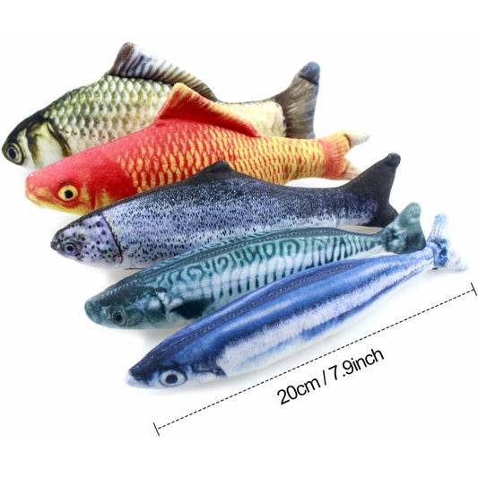 5 pcs Catnip Toys Fish, 20Cm Catnip Cat Toys, Catnip Fish, Simulation Plush Fish, Plush Fish, Interactive Cat V1188-MS-227-0548