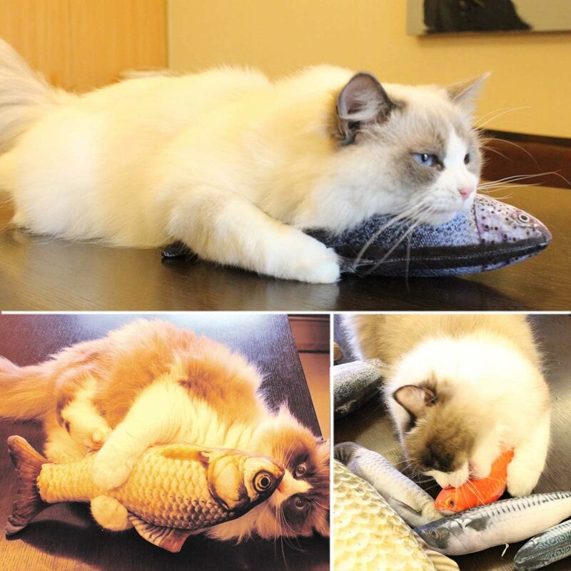 5 pcs Catnip Toys Fish, 20Cm Catnip Cat Toys, Catnip Fish, Simulation Plush Fish, Plush Fish, Interactive Cat V1188-MS-227-0548