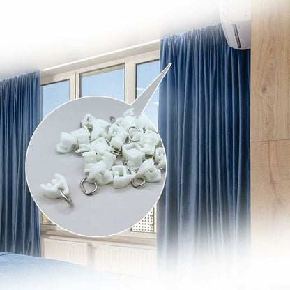 Curtain Track ROllers-80 pcs Outdoor Rail Curtain Hook Rail Slider Rail,Plastic Curtain Pulley(White) V1188-MS-227-0550