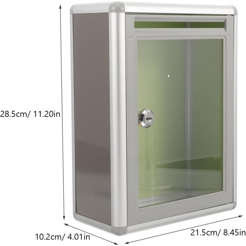 1 pcs Box Plexiglass Donation Box Tips Box Transparent Enclosure Mailboxes Wall Mounted Send Take Ball With V1188-MS-227-0554