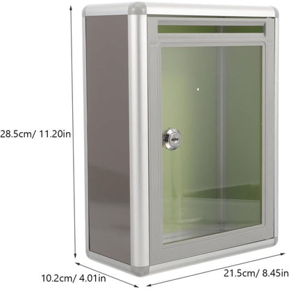 1 pcs Box Plexiglass Donation Box Tips Box Transparent Enclosure Mailboxes Wall Mounted Send Take Ball With V1188-MS-227-0554
