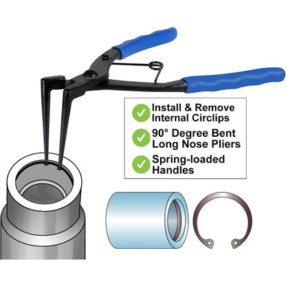 Circlip Pliers Cylinder Ring Pliers Remove Internal Rings Bending Pliers For Trucks, Cars, Motorcycles V1188-MS-227-0558