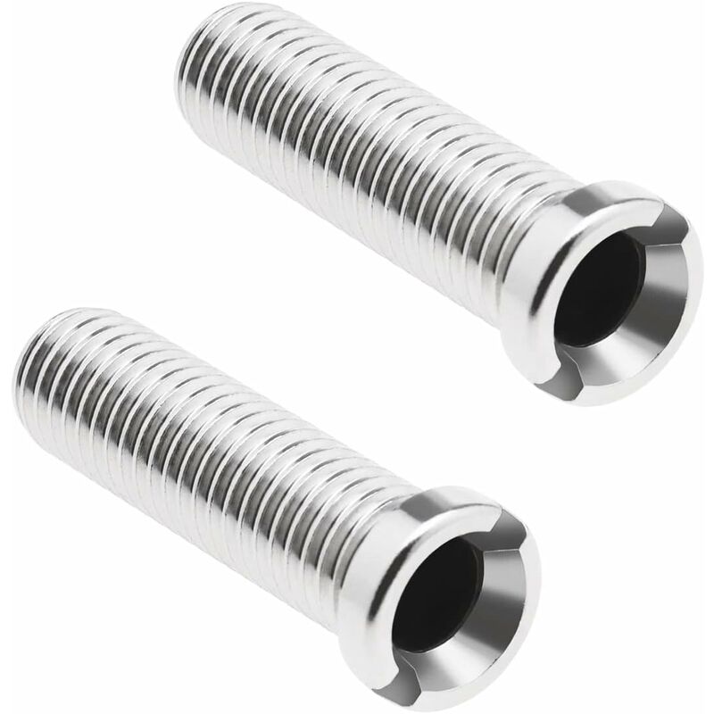2 pcs 304 Stainless Steel Kitchen Sink Strainer Screws Waste Strainer Threaded Screw Connector M12x45Mm Sink V1188-MS-227-0560